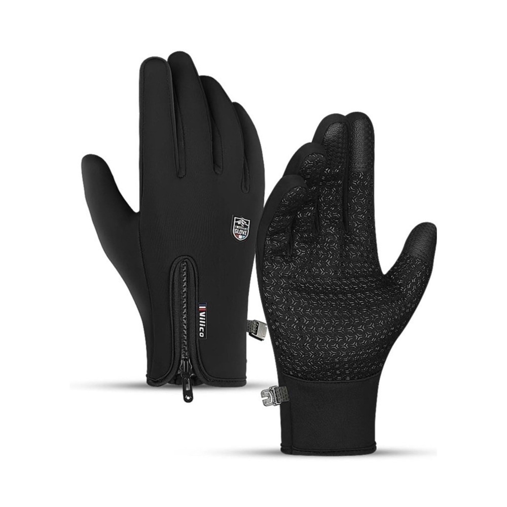 Vilico Running Winter Thermal Gloves Black Touchscreen Windproof WRGM-MRK201 S